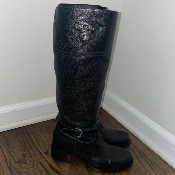 Prada Calzature Donna Black Knee high riding boots - Picture 7 of 10